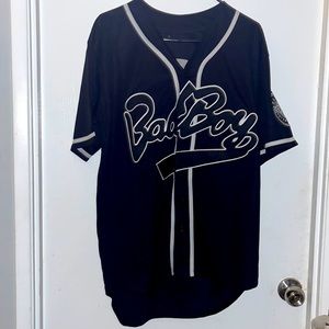 Bad Boy Biggie #10 Black and White Baseball Jersey Large